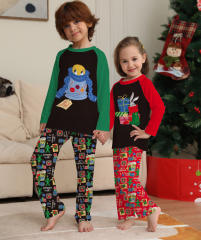Personality matching color christmas pajamas