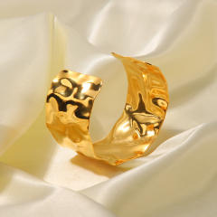 INS uniqe design chunky stainless steel bangle