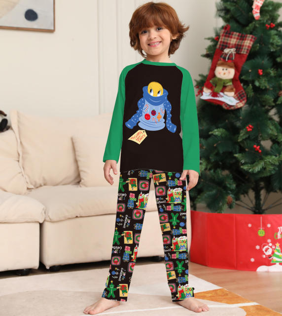 Personality matching color christmas pajamas