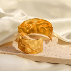 INS uniqe design chunky stainless steel bangle