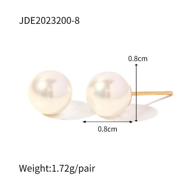 Elegant pearl studs earrings
