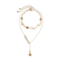 Occident fashion metal feeling two layer choker necklace