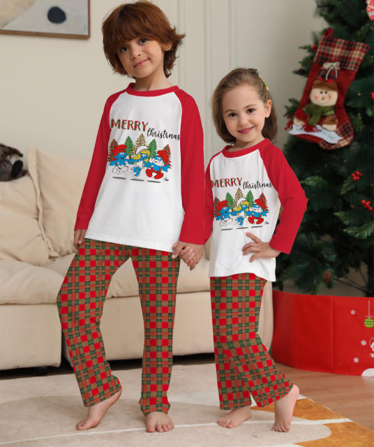 Cartoon letter christmas pajamas