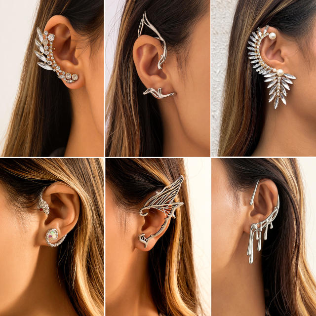 Creative unique design diamond ear wrap