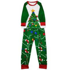 Occident fashion christmas tree pattern pajamas