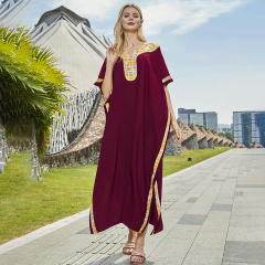 Occident fashion plain color loose beach dress bikini cover up