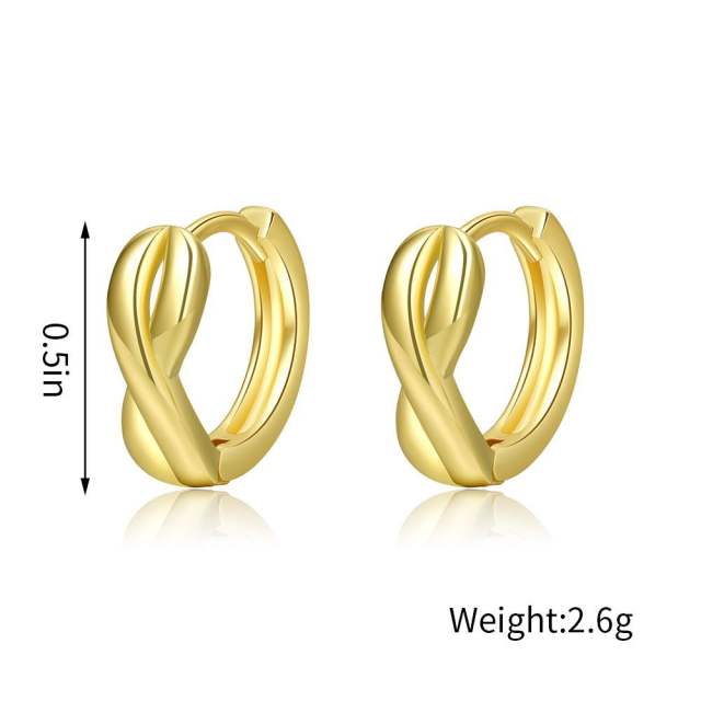 Hot sale infinity symbol huggie earrings