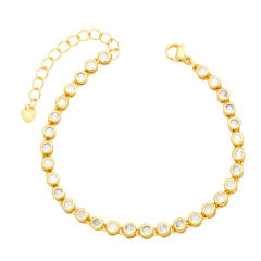 Elegant color cubic zircon tennis bracelet