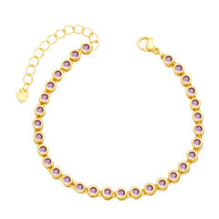 Elegant color cubic zircon tennis bracelet