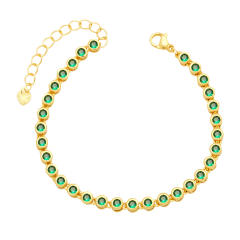 Elegant color cubic zircon tennis bracelet