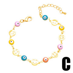 Spring color evil eye beads bracelet