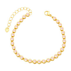 Elegant color cubic zircon tennis bracelet