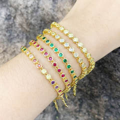Elegant color cubic zircon tennis bracelet