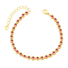 Elegant color cubic zircon tennis bracelet