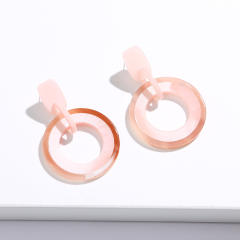 Amazon hot sale easy match acrylic circle earrings