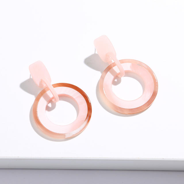 Amazon hot sale easy match acrylic circle earrings