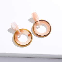 Amazon hot sale easy match acrylic circle earrings