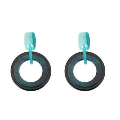 Amazon hot sale easy match acrylic circle earrings