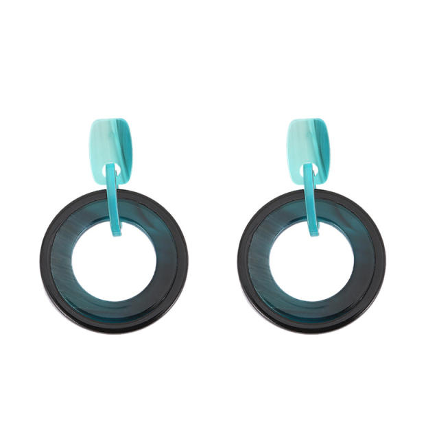 Amazon hot sale easy match acrylic circle earrings