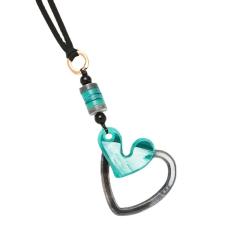 Natural trend hollow heart acrylic pendant necklace
