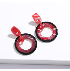 Amazon hot sale easy match acrylic circle earrings