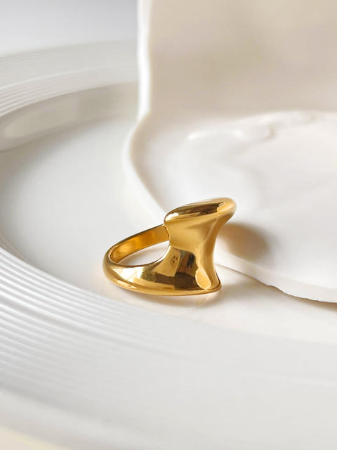 18K stainless steel rings chunky rings
