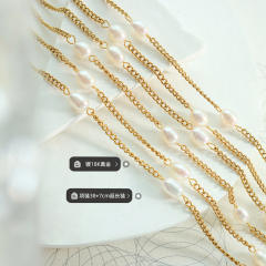 Water pearl stainless steel necklace choker