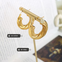 Occident fashion stainless steel hoop earrings chunky earrings