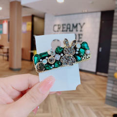 Amazon cute rabbit colorful crystal snape hair clips