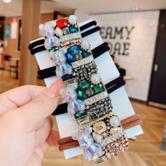 Luxury color crystal statement baroque snap hair clips hair ties