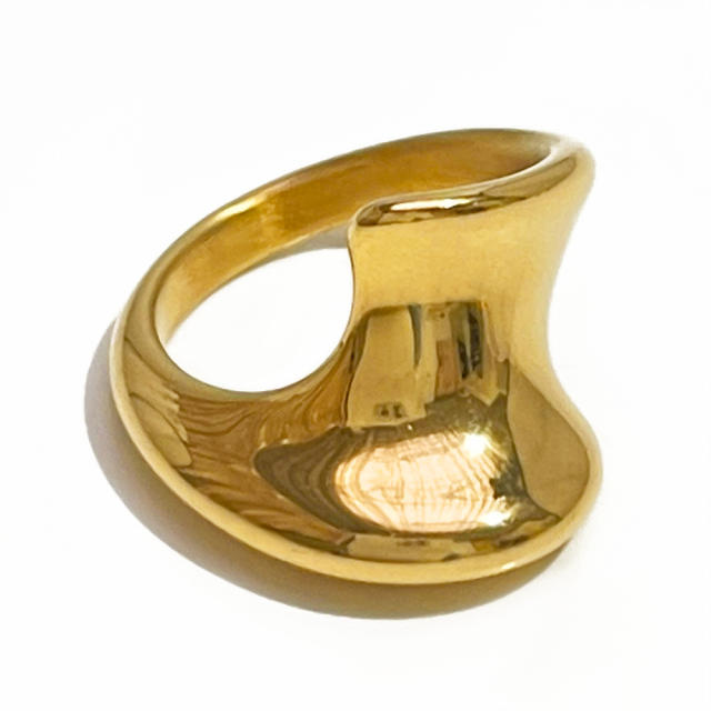 18K stainless steel rings chunky rings