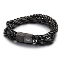 Hiphop rock and roll stainless steel chain bracelet for men