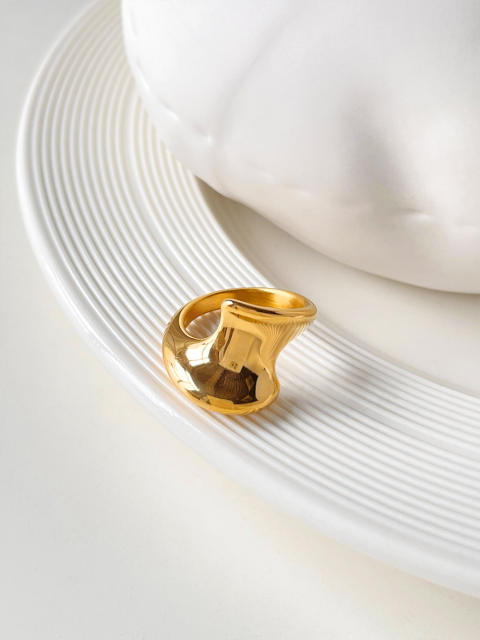 18K stainless steel rings chunky rings
