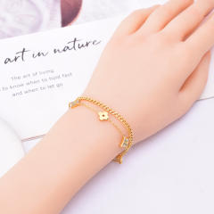 Fashionable hollow clover stainless steel bracelet