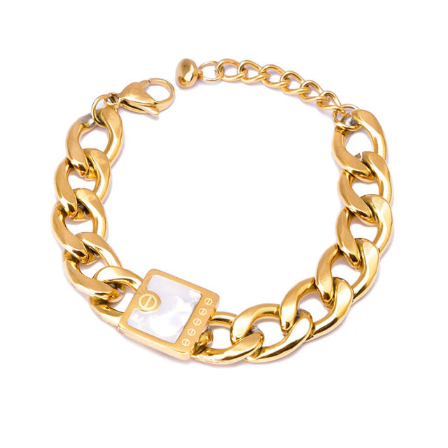 Chunky stainless steel bracelet