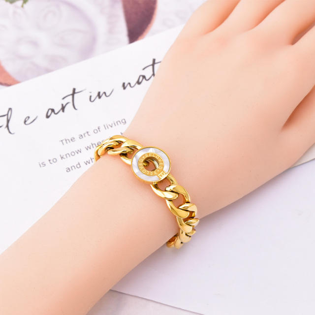 Chunky stainless steel bracelet