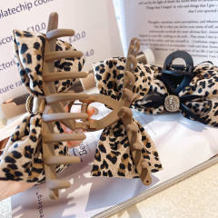 Korean fashion leopard grain bow hair claw clips
