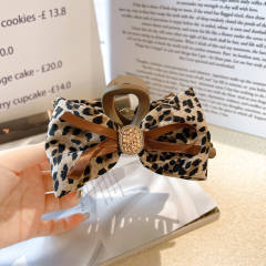Korean fashion leopard grain bow hair claw clips