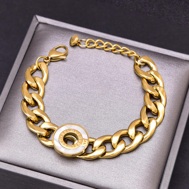 Chunky stainless steel bracelet