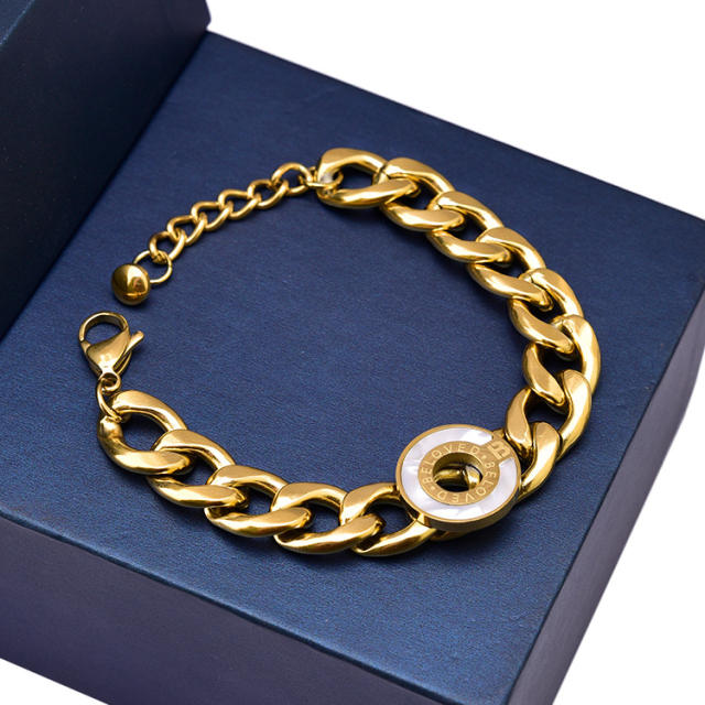 Chunky stainless steel bracelet