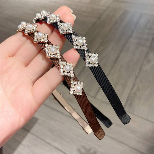French ternd baroque pearl beads thin headband