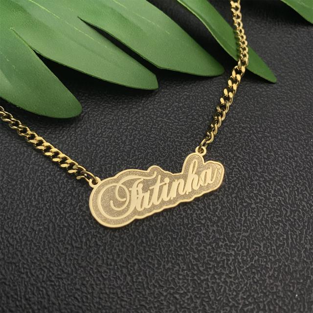 Occident fashion custom stainless steel necklace
