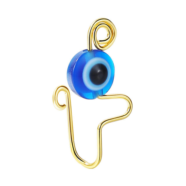 Hot sale blue color evil ey nose pin