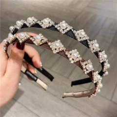 French ternd baroque pearl beads thin headband