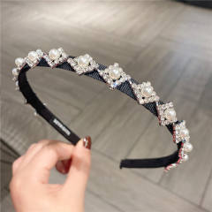 French ternd baroque pearl beads thin headband