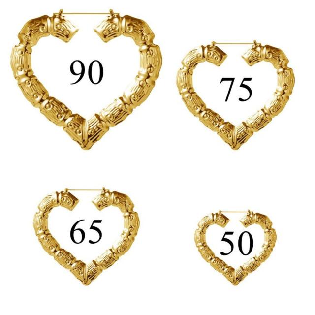 Personality heart shape custom name bamboo earrings