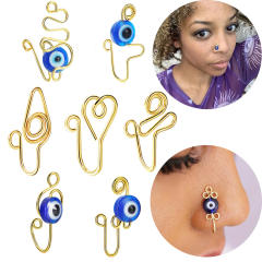 Hot sale blue color evil ey nose pin