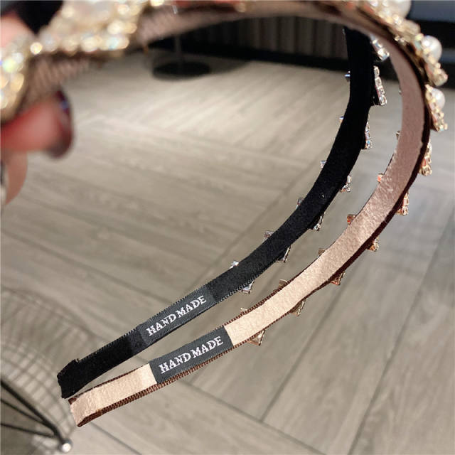 French ternd baroque pearl beads thin headband