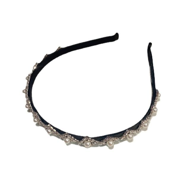 French ternd baroque pearl beads thin headband