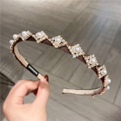 French ternd baroque pearl beads thin headband